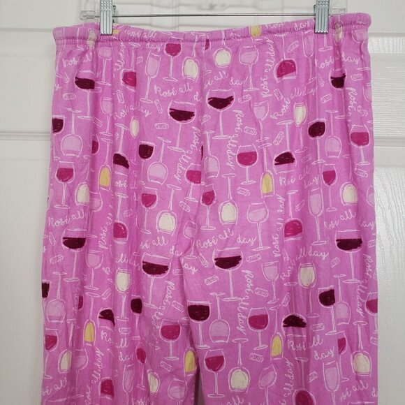 Karen Neuburger Flannel PJ Pants Rose All Day Wine Loungewear Womens Size Large - Picture 8 of 12